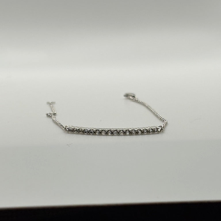 Sterling Moissanite Half Eternity Bracelet