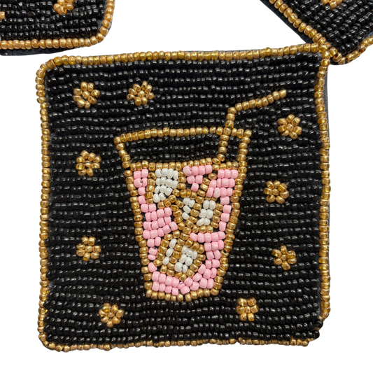 Vintage Beaded Cocktail Coasters