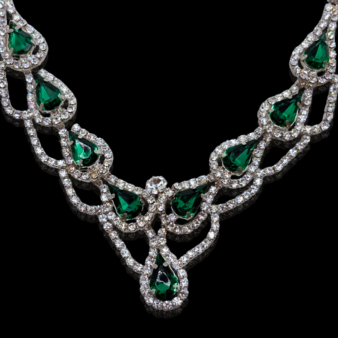 Emerald Rhinestone Necklace