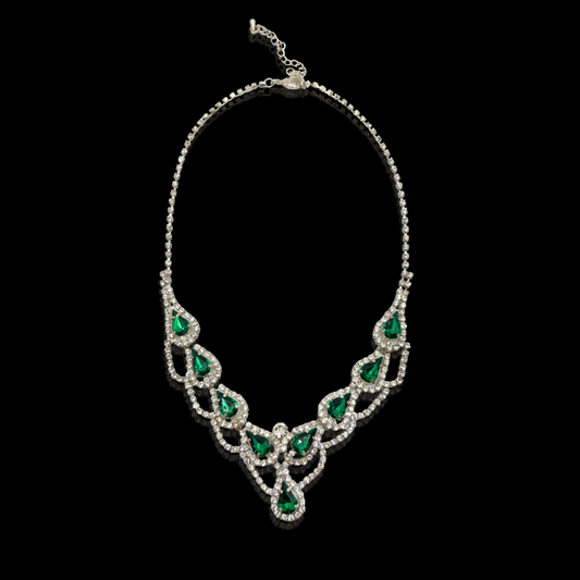 Emerald Rhinestone Necklace