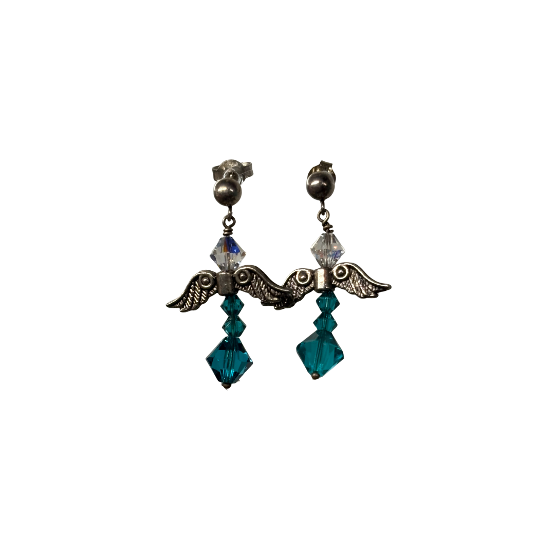 925 Angel Crystal Drop Earrings