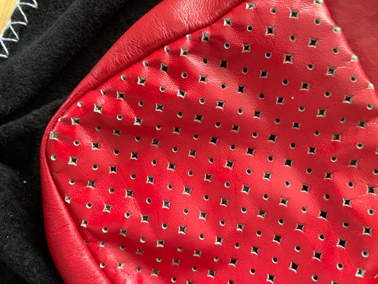 90s Red Perforated Purse