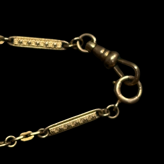 Rare 9ct Starburst Watch Chain