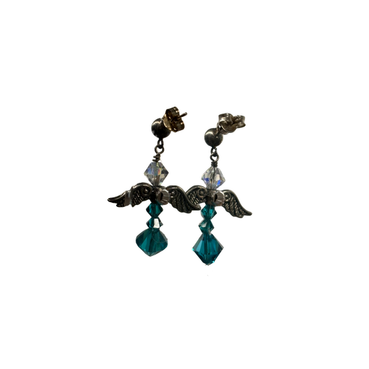 925 Angel Crystal Drop Earrings