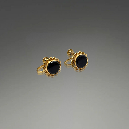 Onyx Gold-Filled Screwbacks