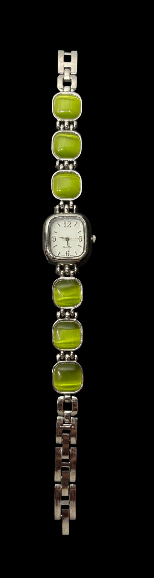 Green Gemstone Quartz Watch