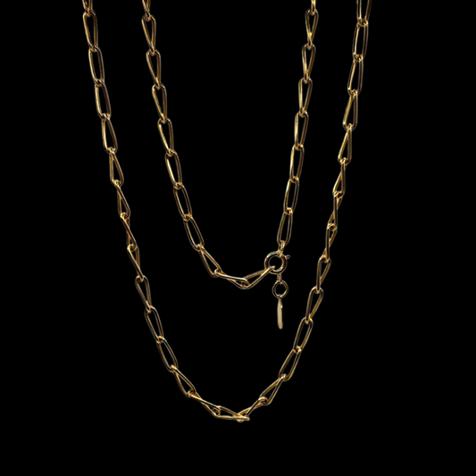Gold Plated Michelle Lynn Paperclip Chain