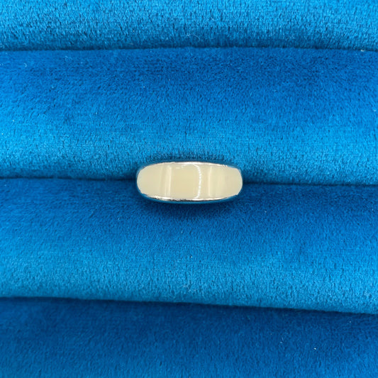 925 White Enamel Ring