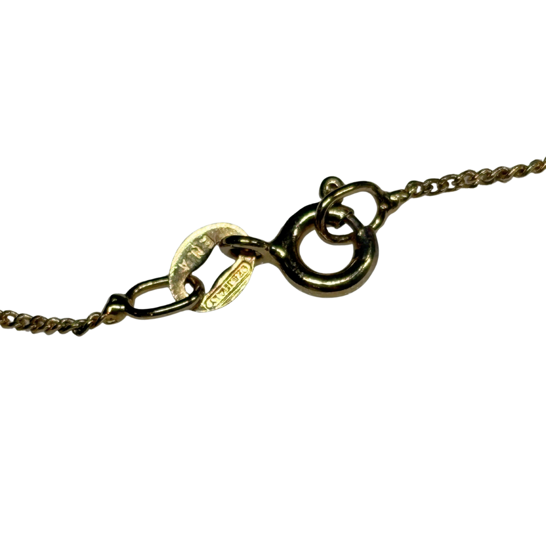 Gold over 925 White CZ Dainty Necklace