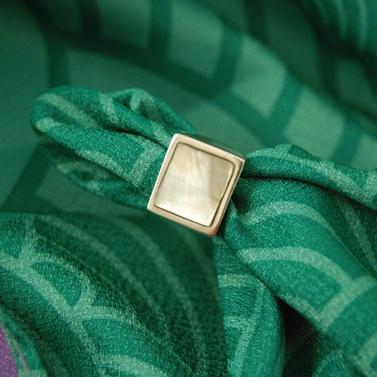 925 Mother of Pearl Signet Ring
