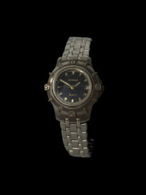 Shiva Black Dial Day Date Watch