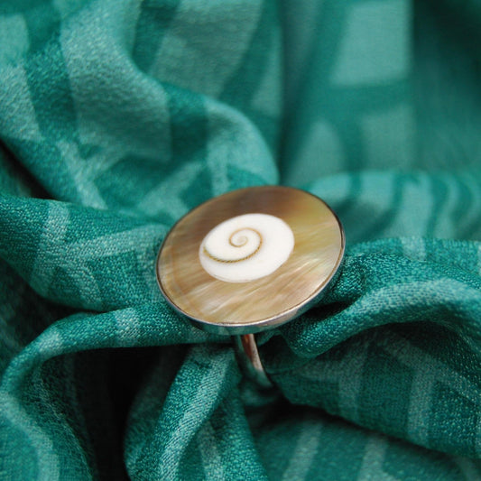 Adjustable Shiva Mother of Pearl Ring