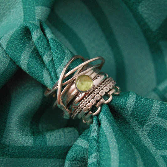925 Peridot Ring