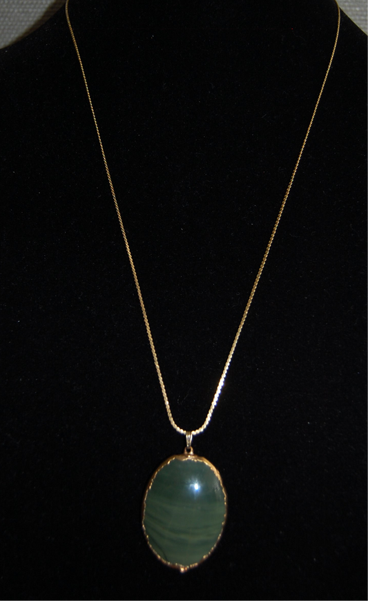 Gold-filled Jade Pendant Necklace
