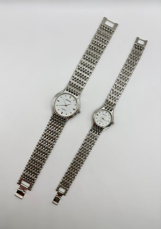 Geneva Silver Analog Watch
