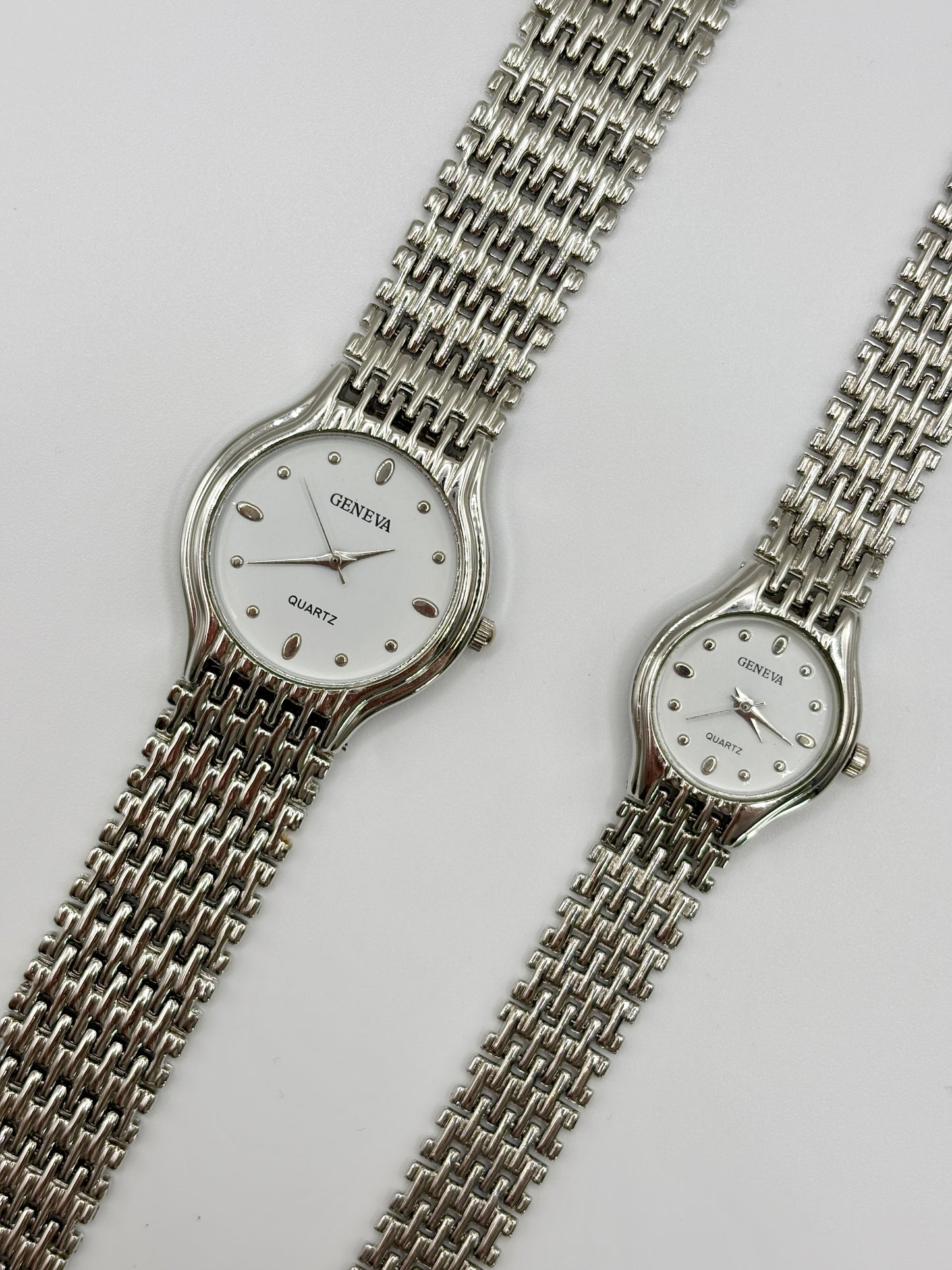 Geneva Silver Analog Watch
