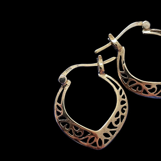 Gold-plated over Sterling Silver Hoops
