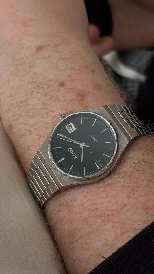 Remex Day Date Navy Dial