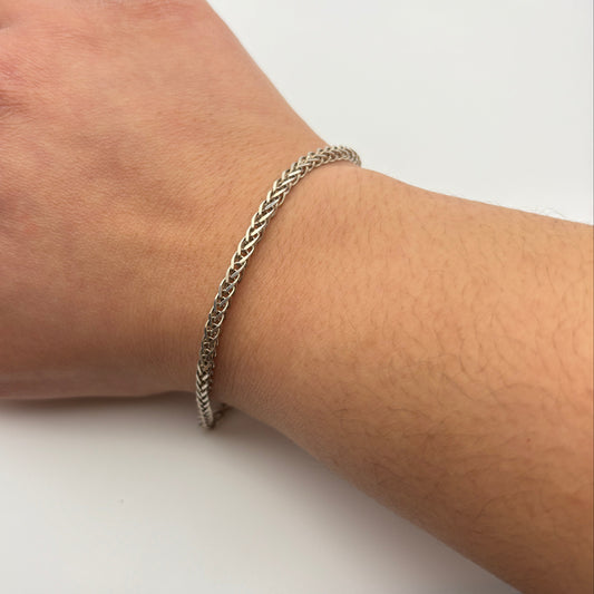 Sterling Wheat Chain Bracelet