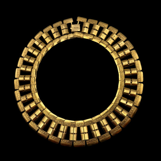 Coro Pegasus Gold Plated Collar Necklace