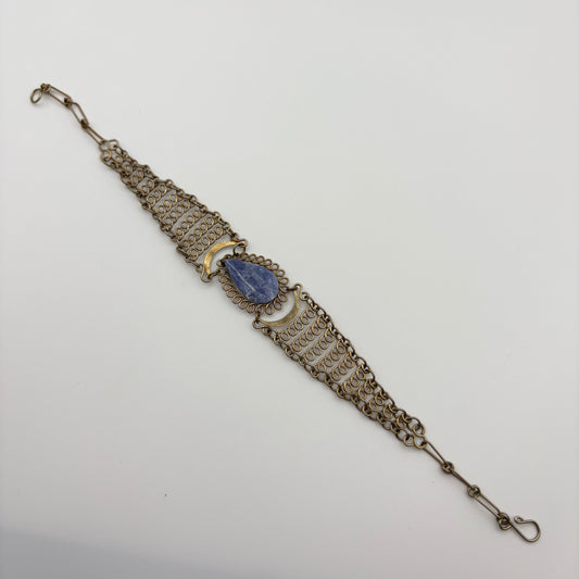 Sterling Silver Sodalite Lace Bracelet