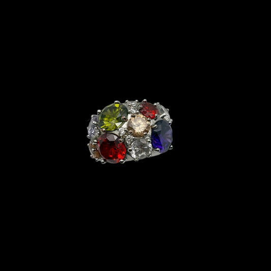 NATALIYA V COLLISTER MULTICOLOR CUBIC ZIRCONIA