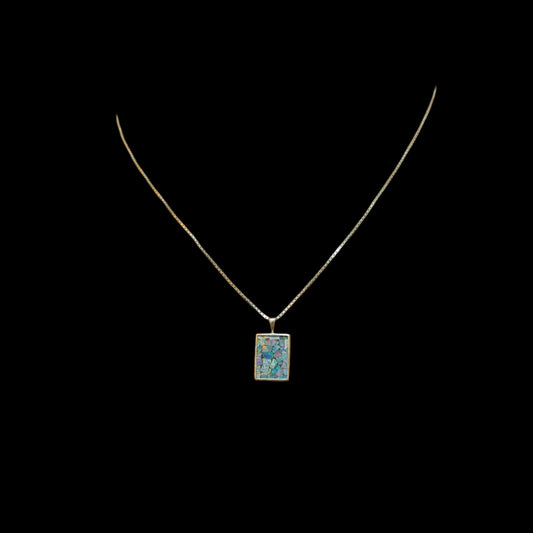 Onyx & Mosaic Opal Necklace