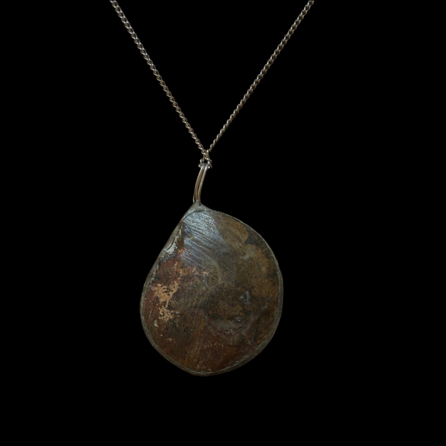 Ammonite Fossil Pendant Necklace