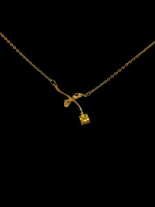 14KT Gold Plated Rose Necklace