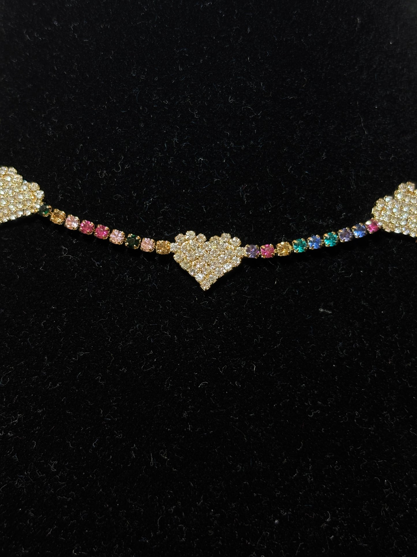 Y2K Multicoloured Rhinestone Necklace