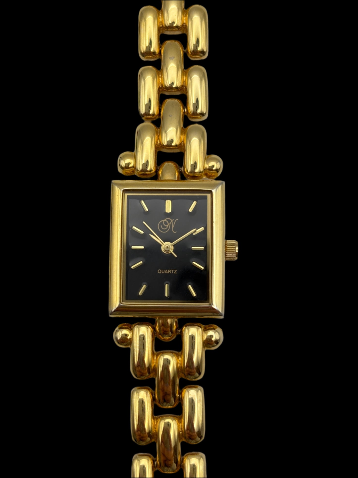 "N" Black Dial Quartz Analog
