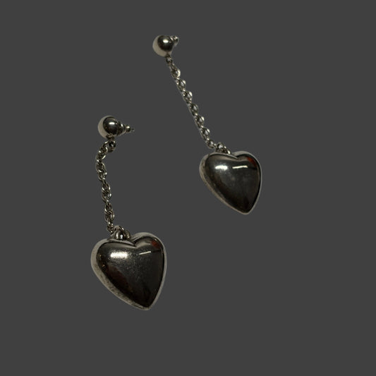 Puffy Heart Drop Earrings