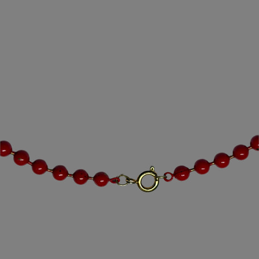 Coral Red Statement Choker