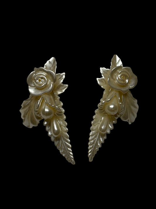 Floral Lucite Statement Earrings