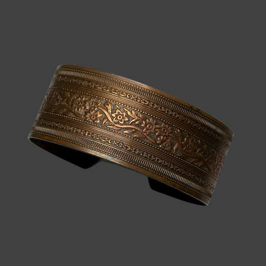 Floral Copper Bangle