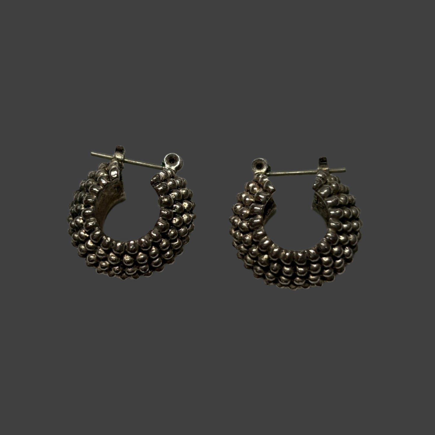 Chunky Silvertone Hoops