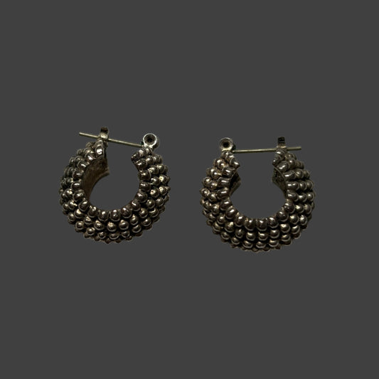 Chunky Silvertone Hoops