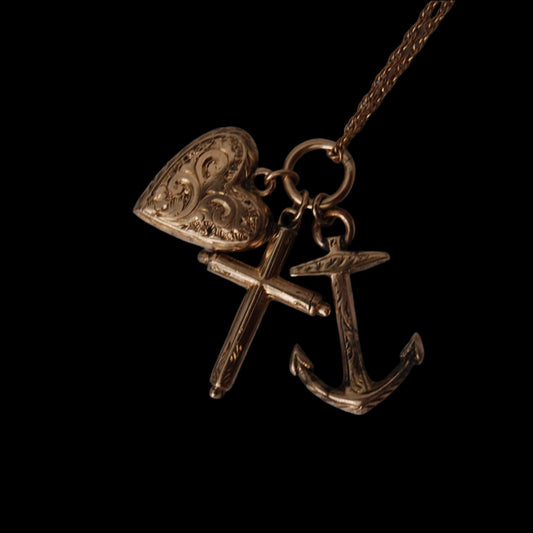 14KT Gold-filled Faith, Hope, & Love Pendant