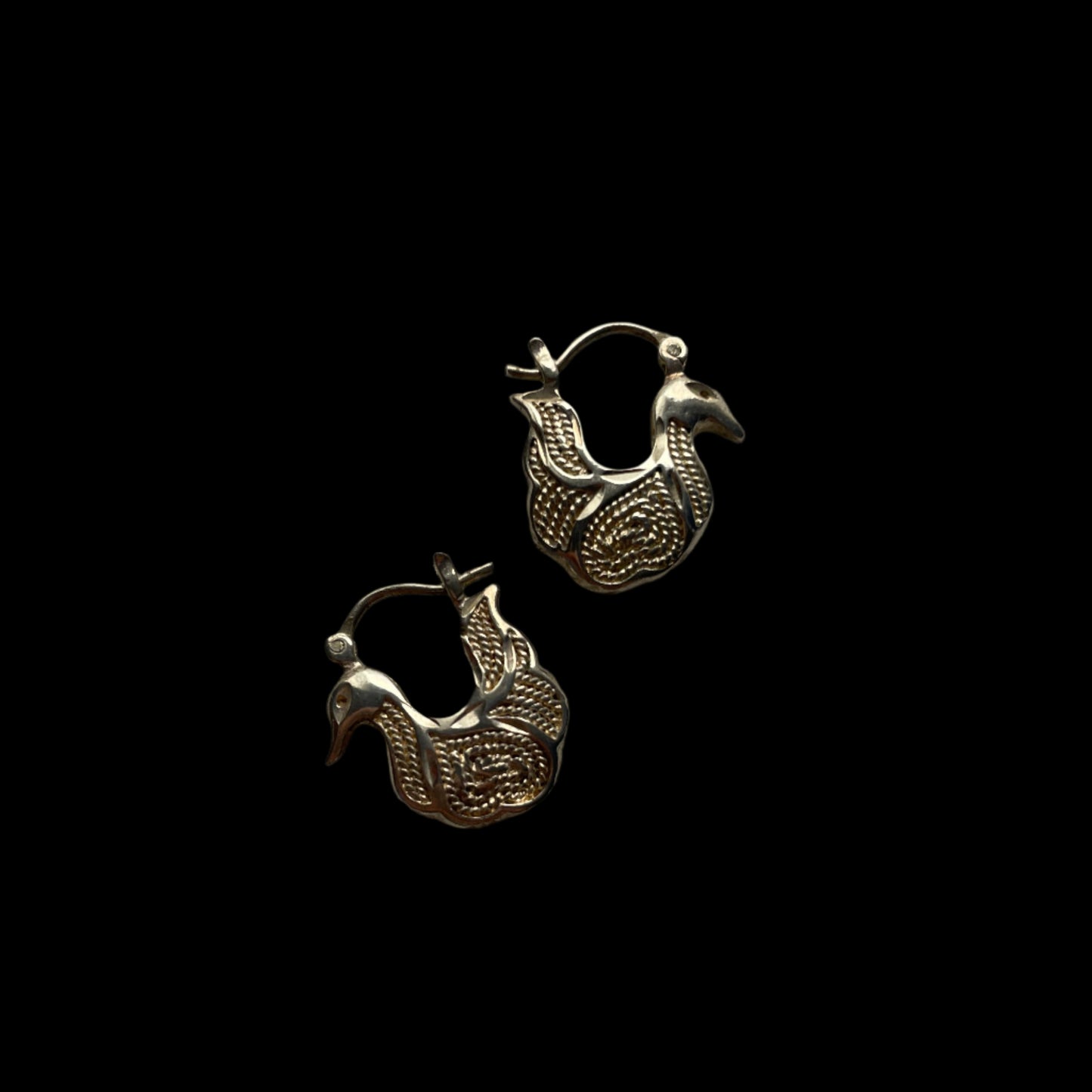 925 Peace Dove Hoops