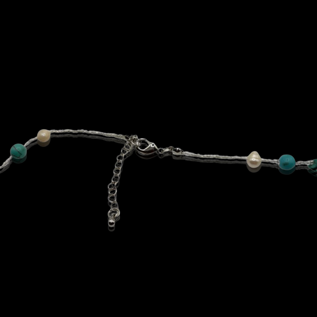 Turquoise and Fresh Water Pearls Necklace