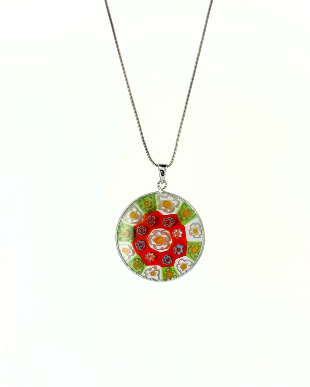 Sterling Silver Murano Glass Necklace