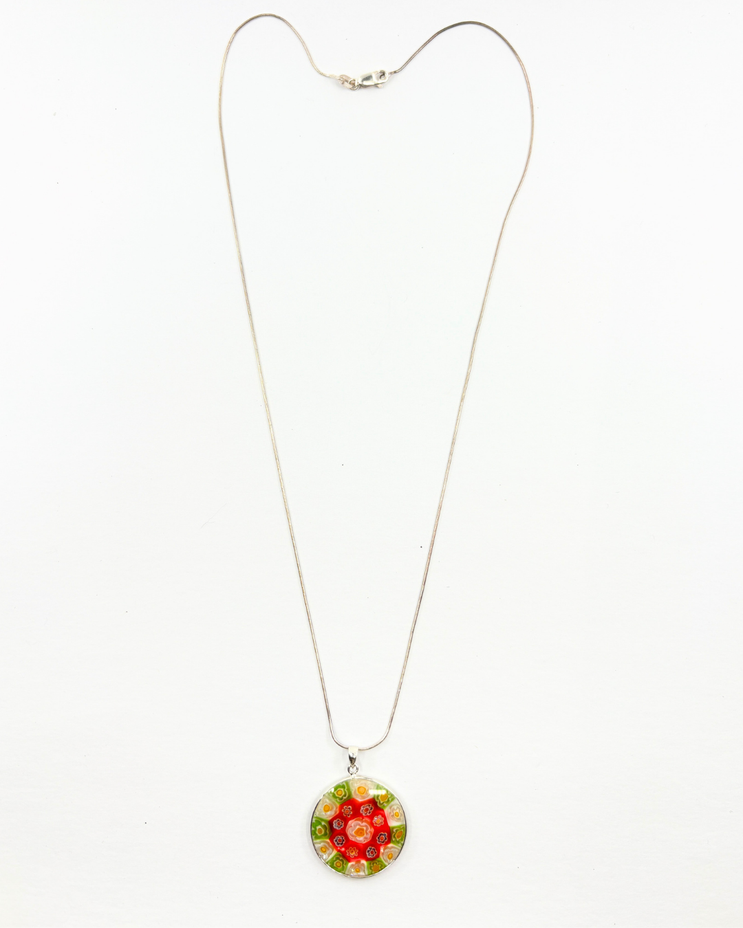 Sterling Silver Murano Glass Necklace