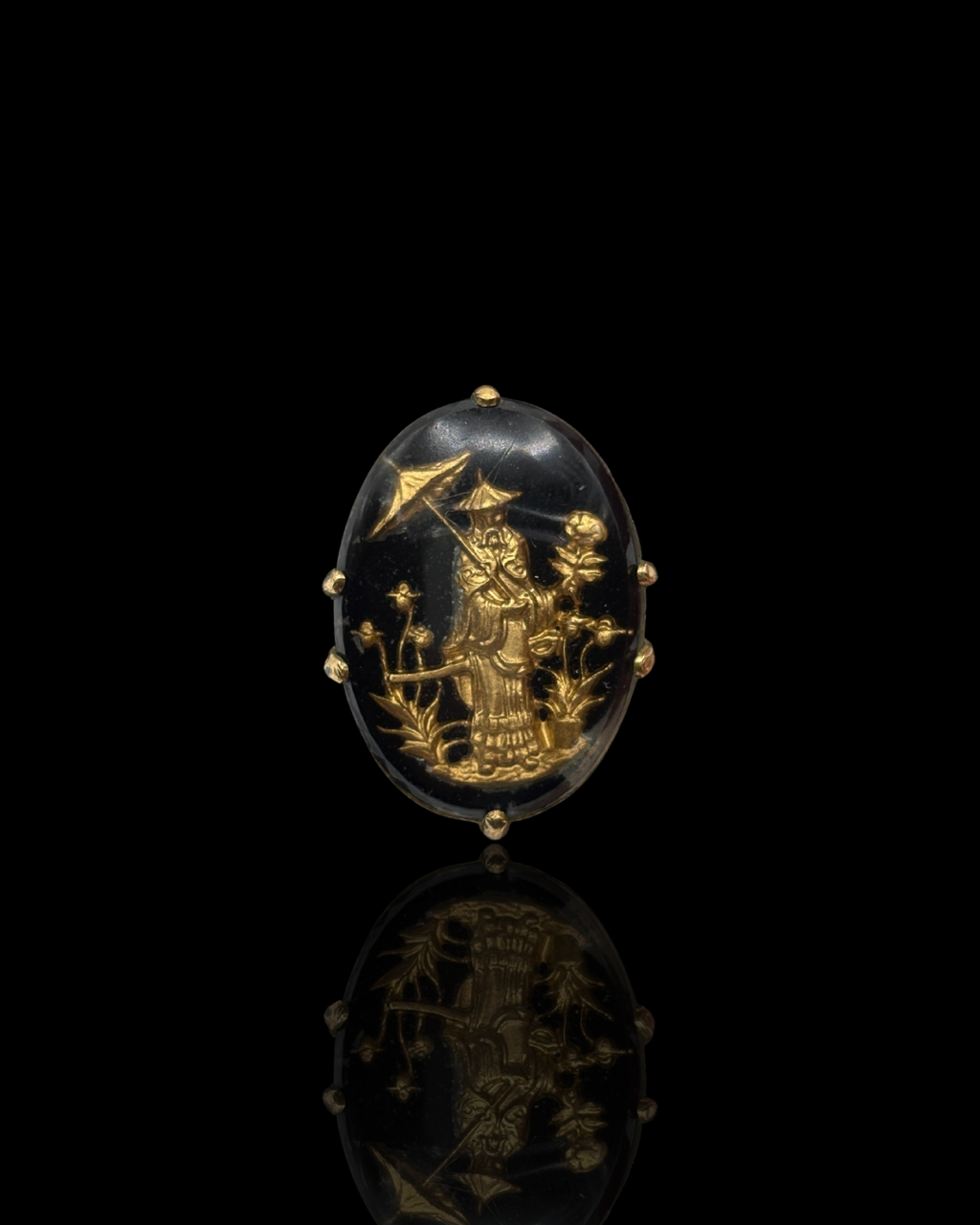 Siam Enamel Brass Ring