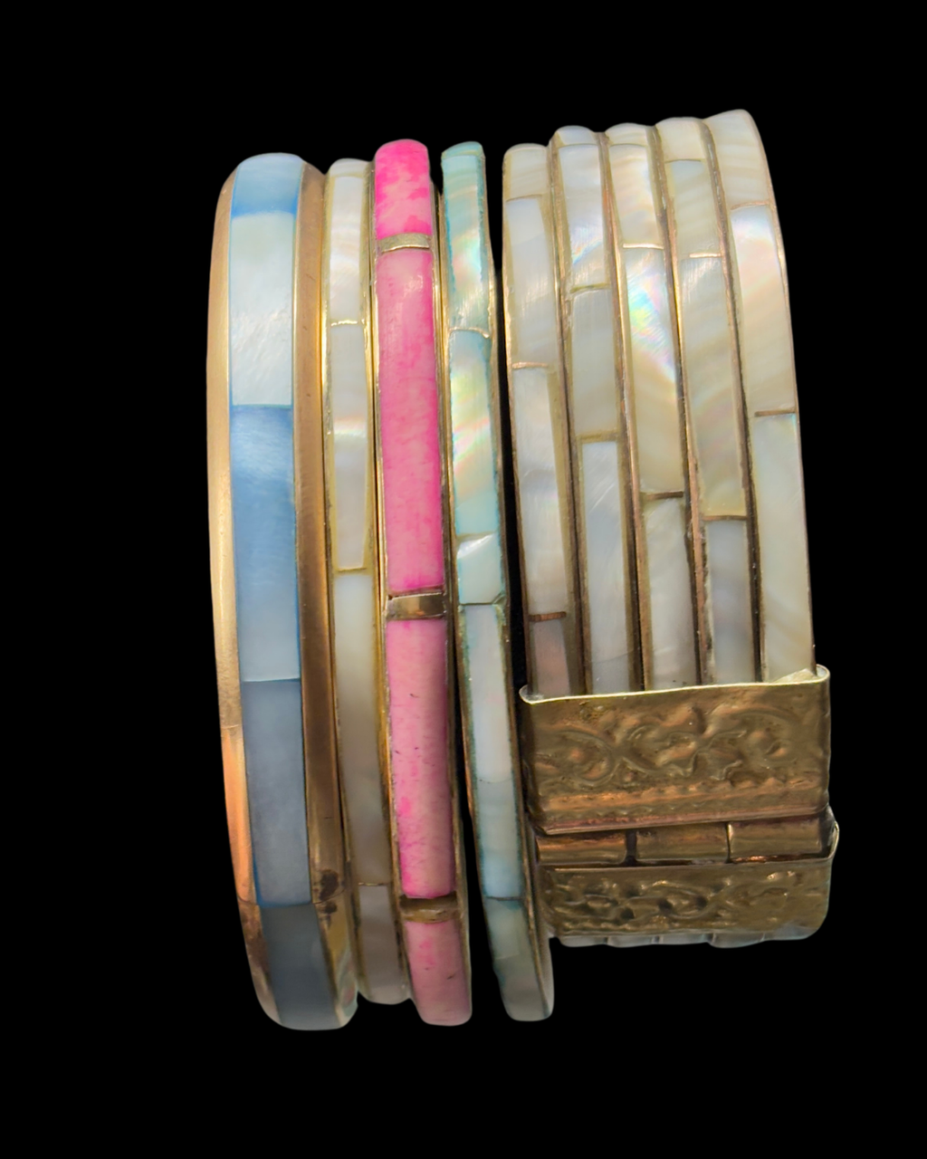 Brass Mother of Pearl Bangle