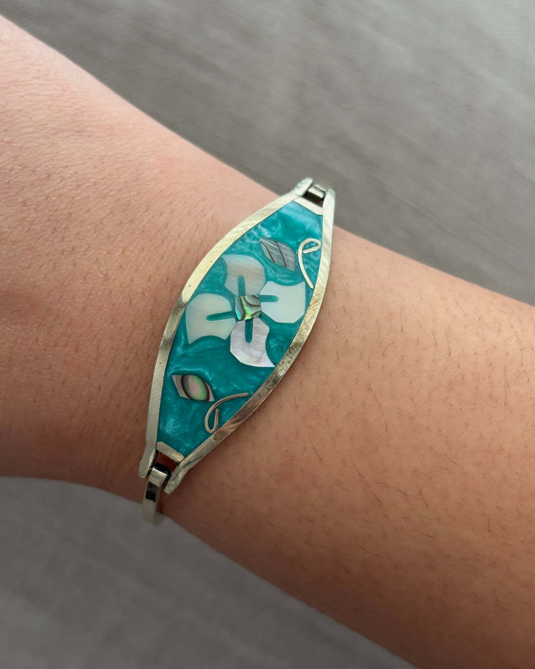 Alpaca Mexico Enamel & Abalone Shell Cuff