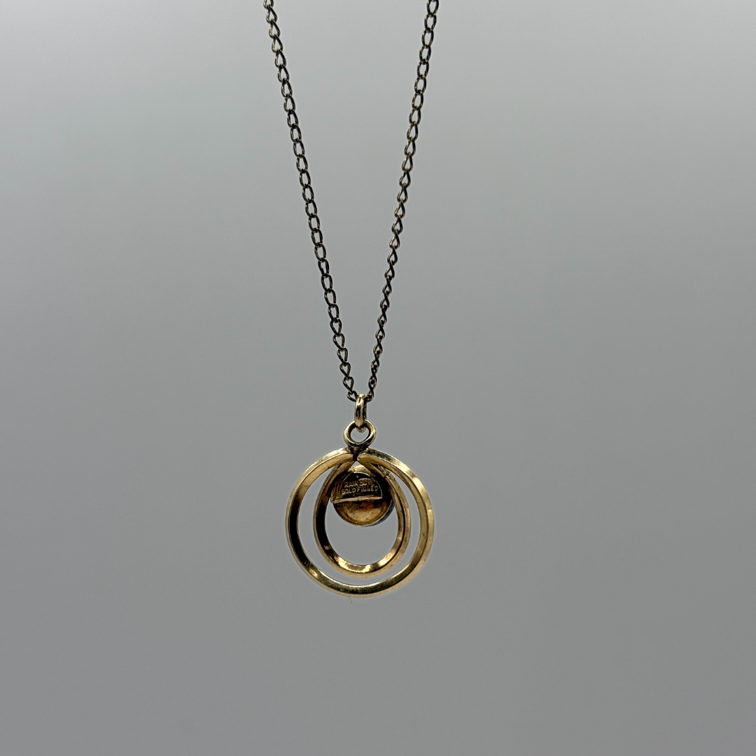 Gold Filled Pearl Orbit Necklace