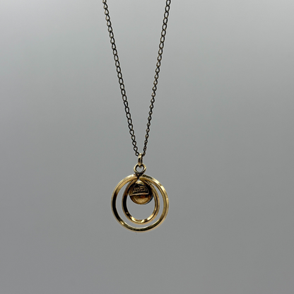 Gold Filled Pearl Orbit Necklace