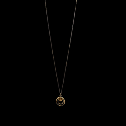 Gold Filled Pearl Orbit Necklace