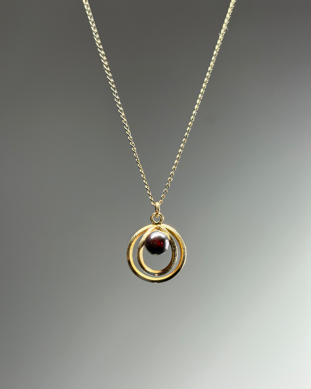 Gold Filled Pearl Orbit Necklace