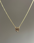 Gold Filled Diamond Claddagh Necklace